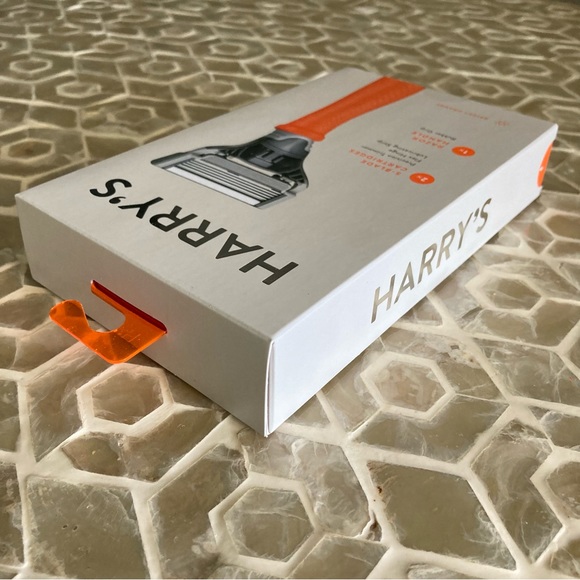 NEW! Harry's Men's 5-Blade Manual Razor Handle & 2 Razor Blade Refills- Orange - Picture 4 of 6